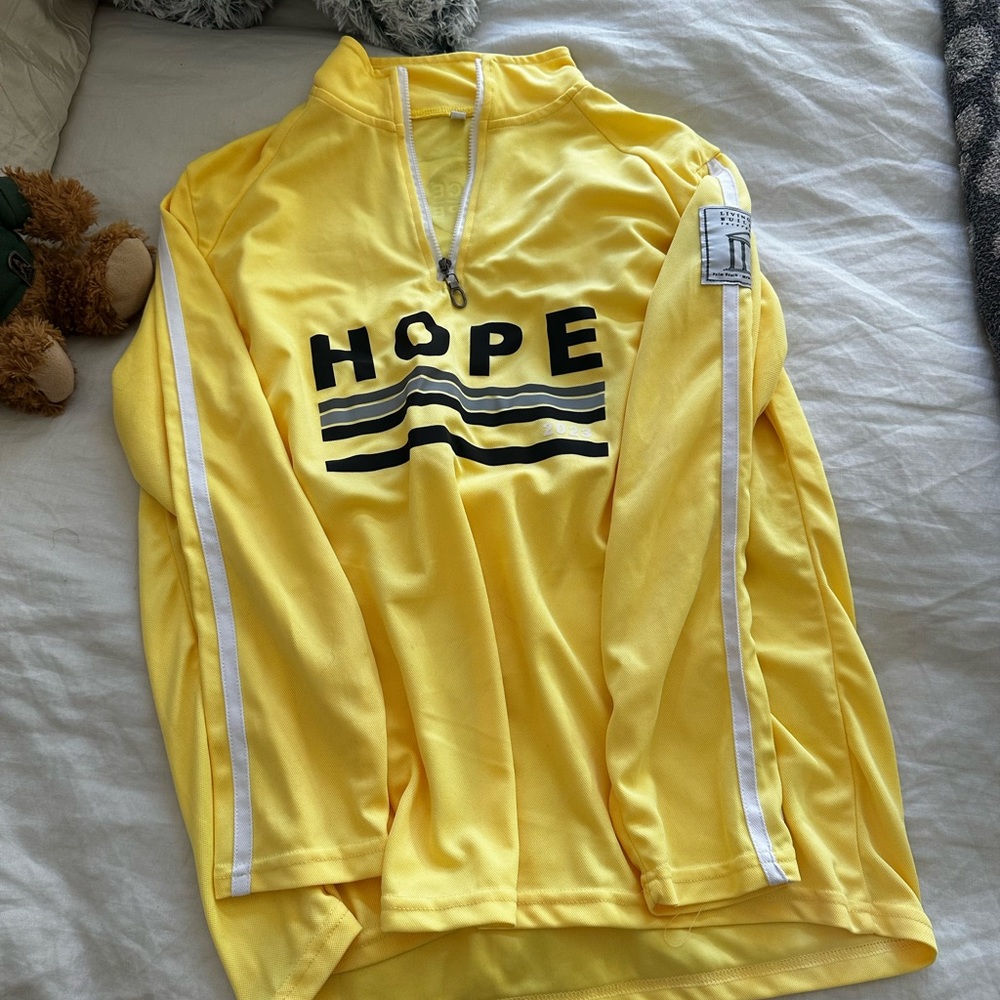 race for hope 5k quarter zip running shirt